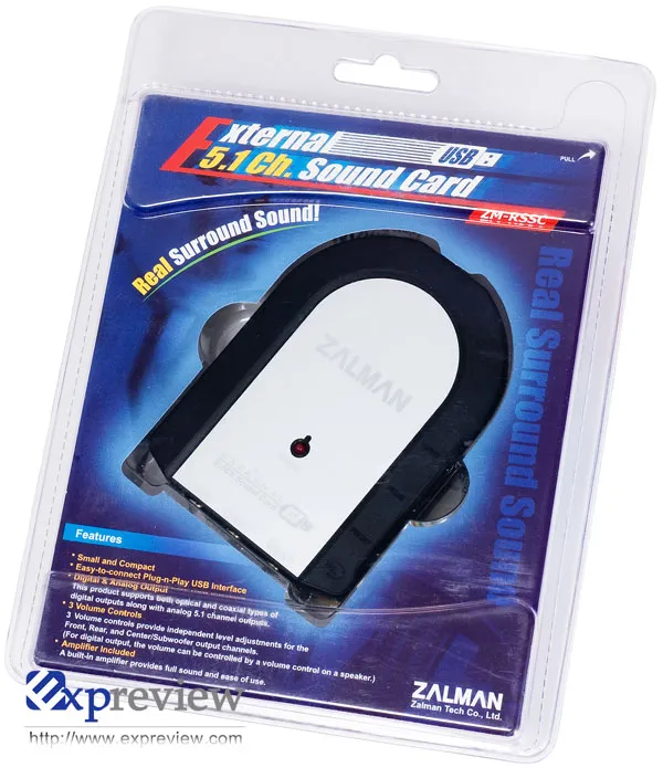 ZALMAN ZM-RSSC 5.1声道USB声卡