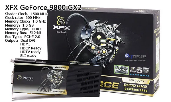 XFX GeForce 9800 GX2 1GB
