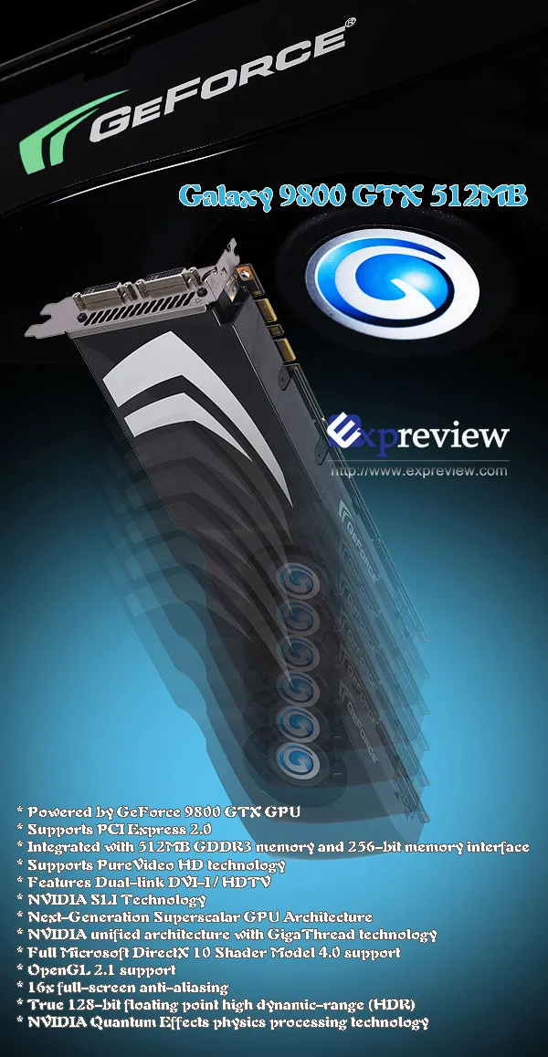 Galaxy 9800 GTX 512MB